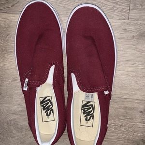 maroon size 8 slip on vans !!